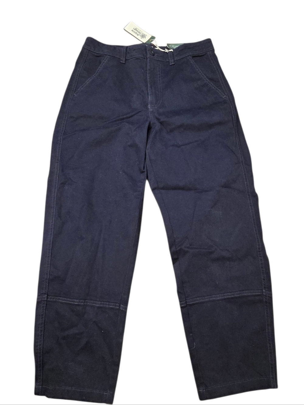 Alpine Design Womens Deep Navy Barrel Pant Pre Washed Cropped Casual Denim 6 NWT